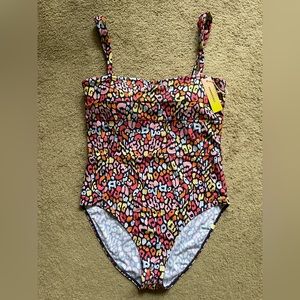 Summersalt The Wide Strap Oasis Multicolor Leopard One Piece NWT